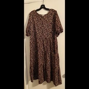 AVA & VIV floral babydoll puff sleeve dress